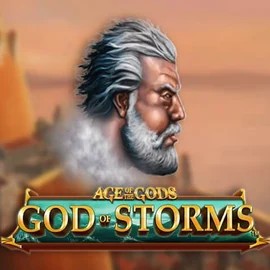 Age Of The Gods: God of Storms slot logo by Playtech at Monsterwin Casino